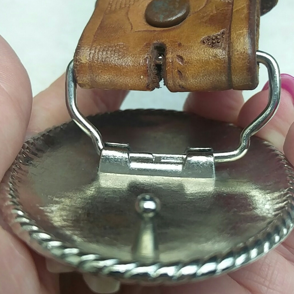 Wright 704 Tooled leather cowgirl belt - Picture 6 of 7